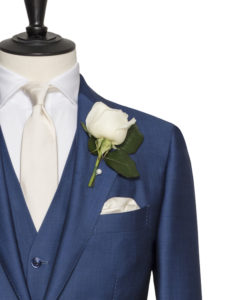 3-piece blue wedding suit