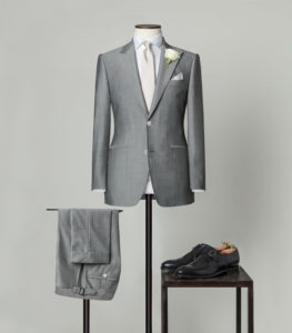 grey wedding suit